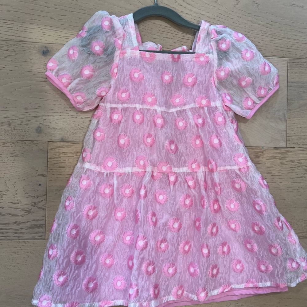 Never worn! Lola & the Boys Pink Daisy Poof Dress